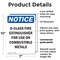 Signmission D-Class Fire Extinguisher For OSHA Notice Sign, Plastic, 7in W x 10in L, 2PK OS-2PACK-NS-P-710-V-10940 - alternate 5